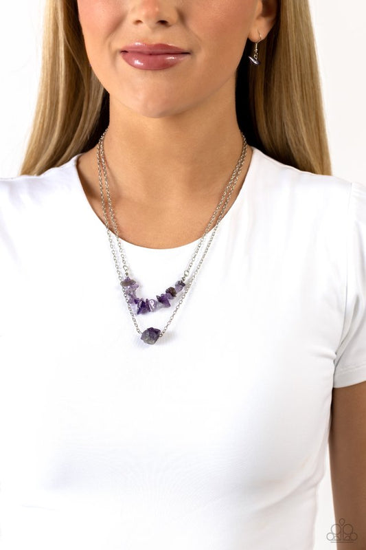 Chiseled Caliber - Purple - Paparazzi Necklace Image