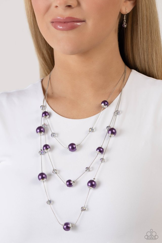 Glistening Gamut - Purple - Paparazzi Necklace Image