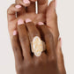 Shimmery Sovereign - White - Paparazzi Ring Image