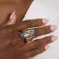 Shimmery Sovereign - Blue - Paparazzi Ring Image