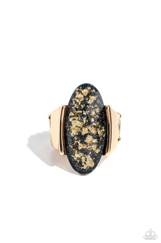 Shimmery Sovereign - Black - Paparazzi Ring Image
