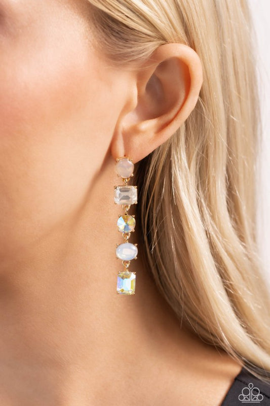 Sophisticated Stack - Gold - Paparazzi Earring Image