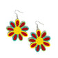 Decorated Daisies - Red - Paparazzi Earring Image