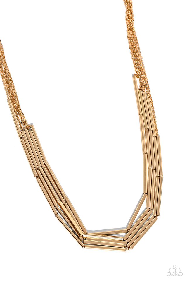 Dynamic Default - Gold - Paparazzi Necklace Image