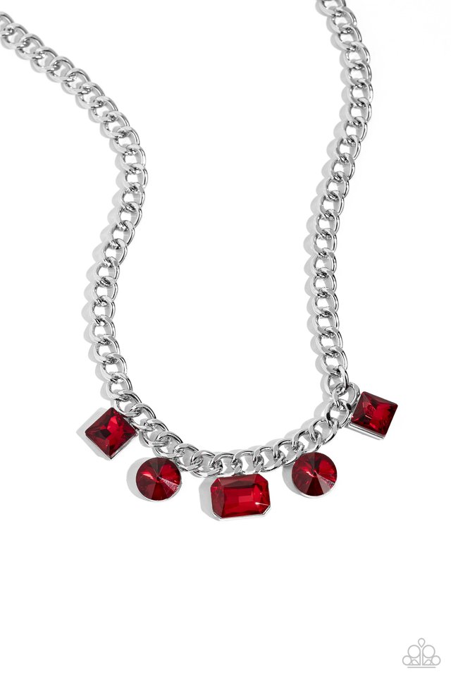 Alternating Audacity - Red - Paparazzi Necklace Image