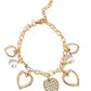 GLOW Your Heart - Gold - Paparazzi Bracelet Image