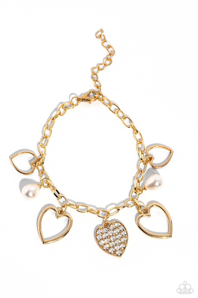 GLOW Your Heart - Gold - Paparazzi Bracelet Image