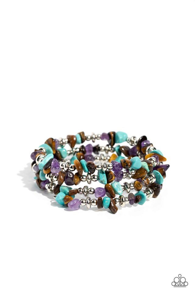 Stacking Stones - Brown - Paparazzi Bracelet Image