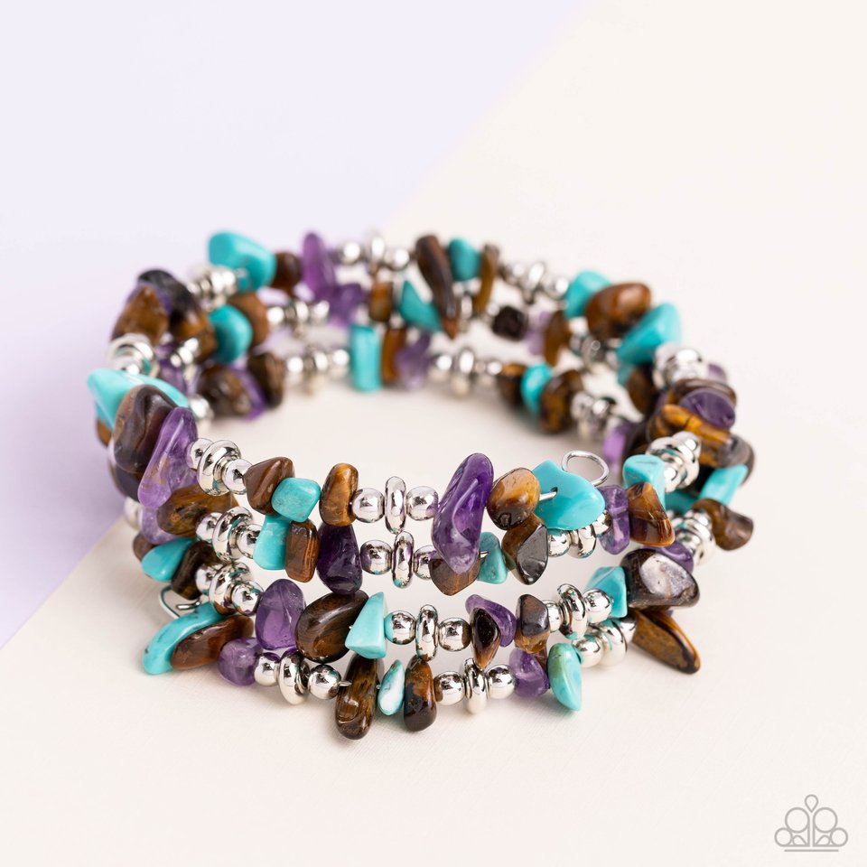 Stacking Stones - Brown - Paparazzi Bracelet Image