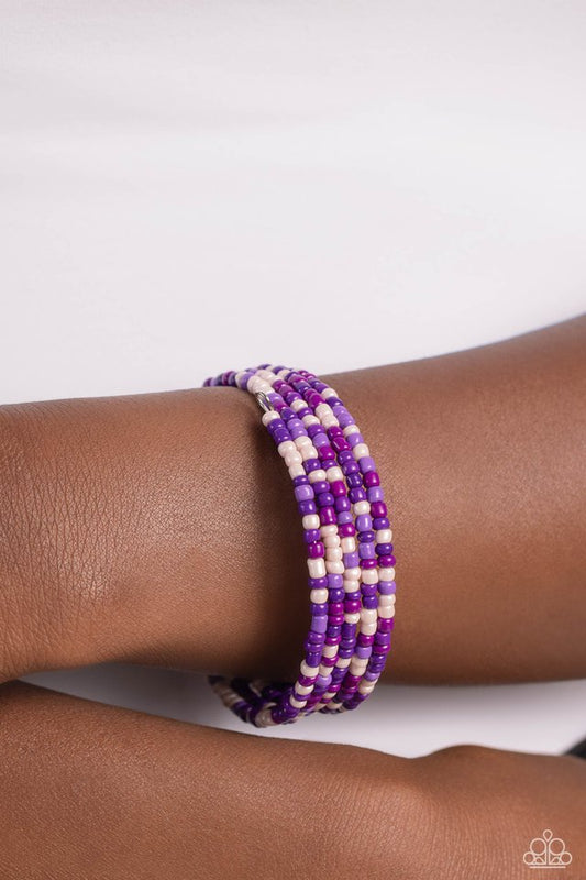 Coiled Candy - Purple - Paparazzi Bracelet Image