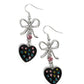 BOW Away Zone - Black - Paparazzi Earring Image