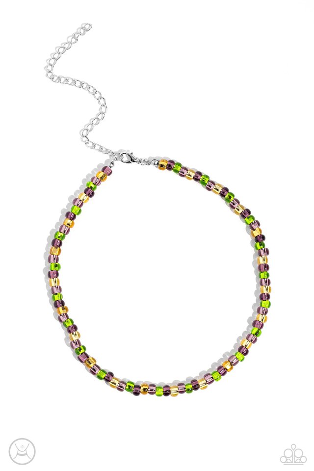 Colorfully GLASSY - Purple - Paparazzi Necklace Image