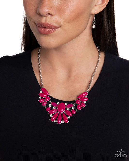 Dazzling Diadem - Pink - Paparazzi Necklace Image
