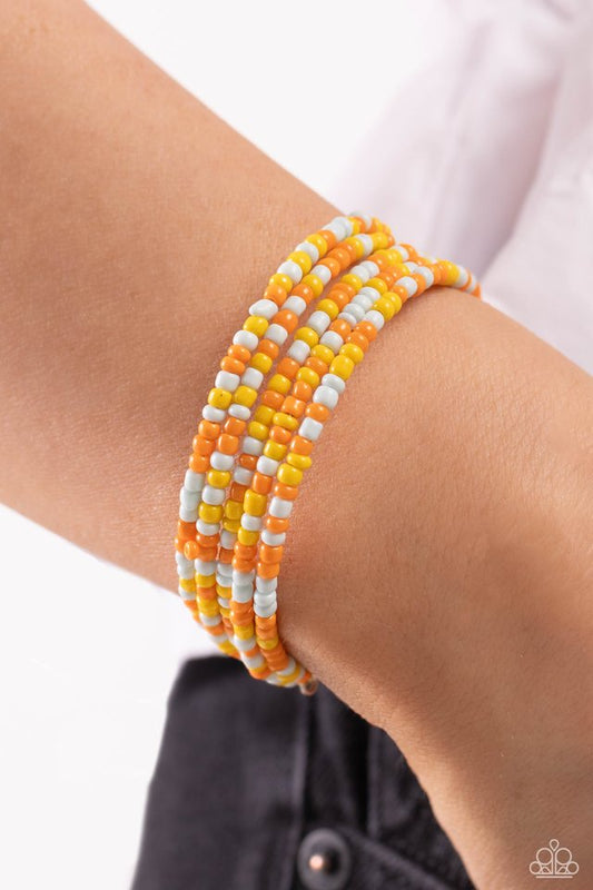 Coiled Candy - Yellow - Paparazzi Bracelet Image