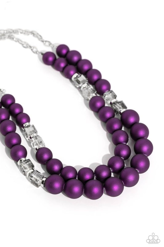 Shopaholic Season - Purple - Paparazzi Necklace Image