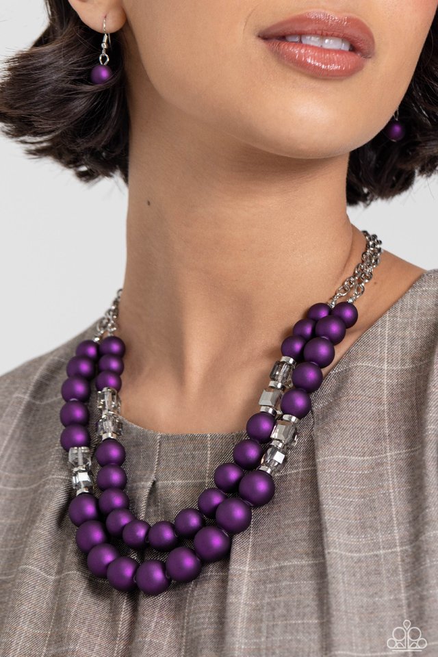 Shopaholic Season - Purple - Paparazzi Necklace Image