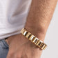 Chunky Champion - Gold - Paparazzi Bracelet Image