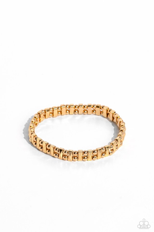 Fortune Favors The Fierce - Gold - Paparazzi Bracelet Image