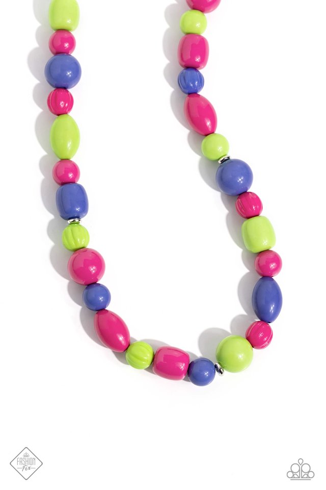 Perfectly Poppin - Pink - Paparazzi Necklace Image