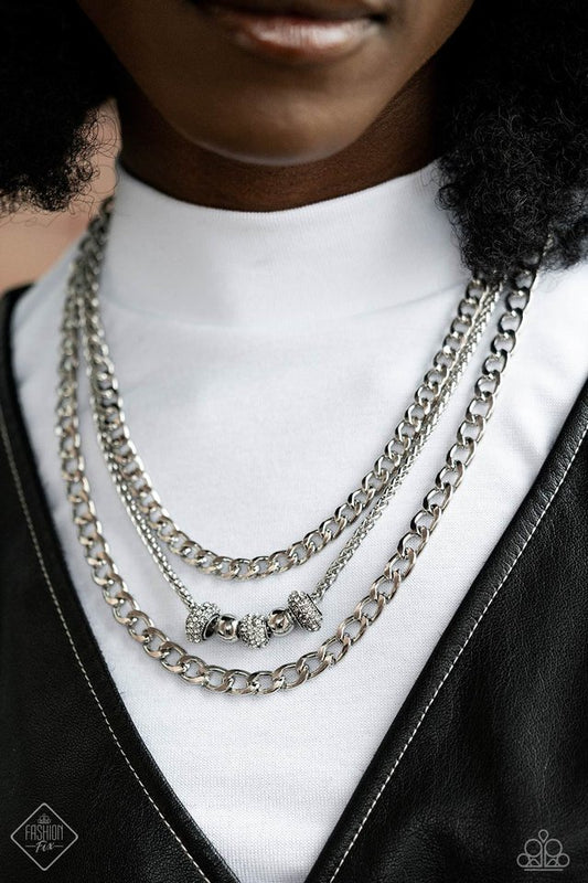 Layered Loyalty - White - Paparazzi Necklace Image