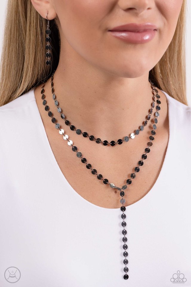 Reeling in Radiance - Black - Paparazzi Necklace Image