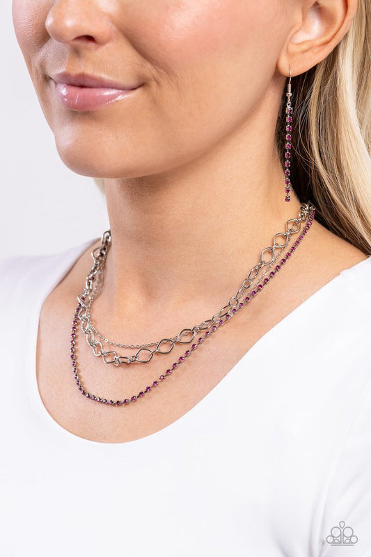 Tasteful Tiers - Pink - Paparazzi Necklace Image