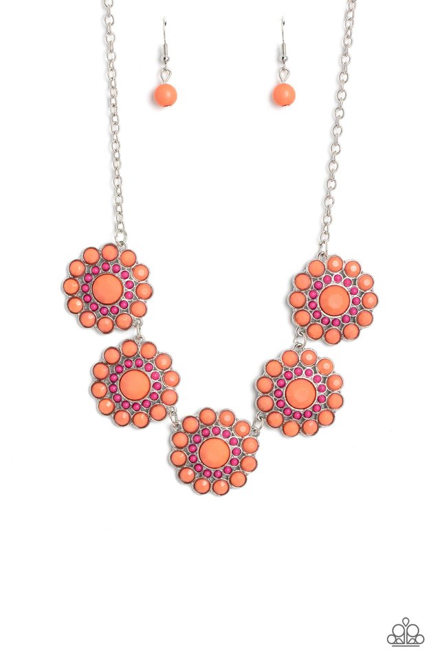 Floral Fervor - Orange - Paparazzi Necklace Image