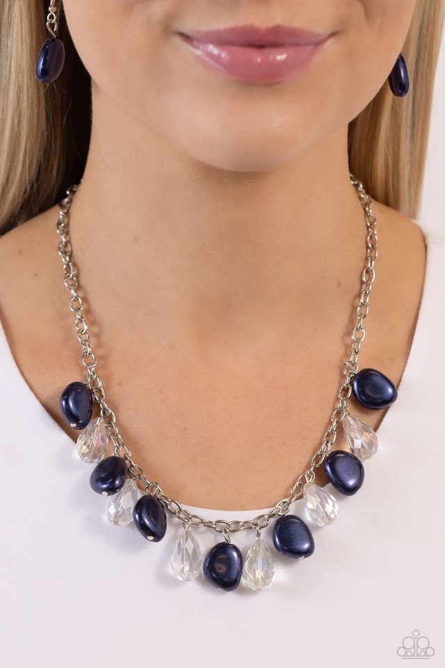 Welcome to BALL Street - Blue - Paparazzi Necklace Image