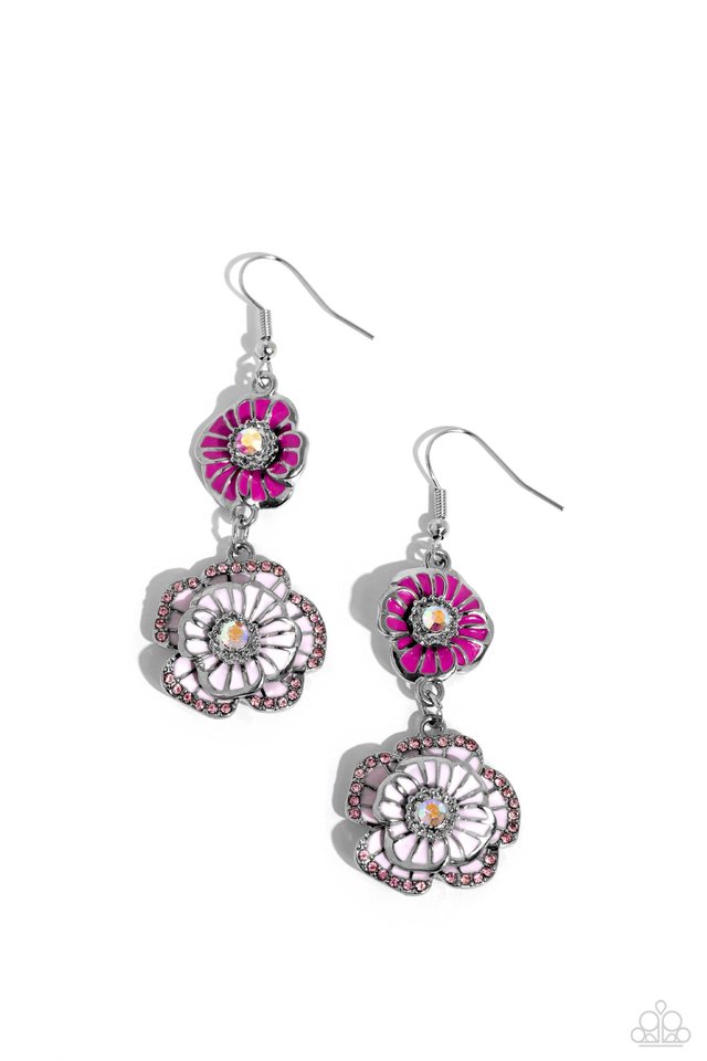 Intricate Impression - Pink - Paparazzi Earring Image