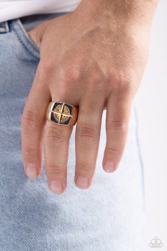 Adventure is Waiting - Gold - Paparazzi Ring Image