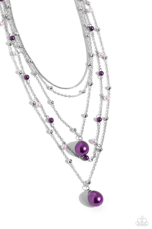 SASS with Flying Colors - Purple - Paparazzi Necklace Image