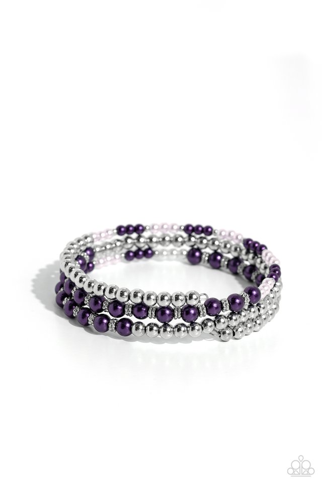 Just SASSING Through - Purple - Paparazzi Bracelet Image