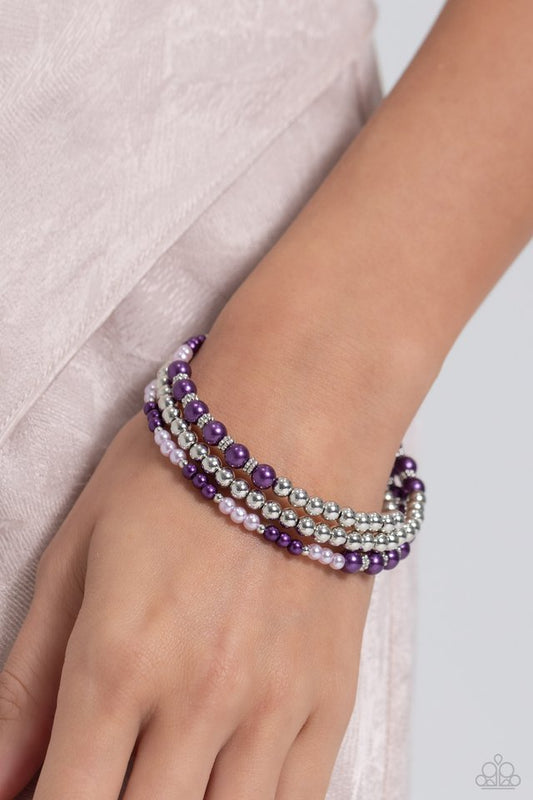 Just SASSING Through - Purple - Paparazzi Bracelet Image