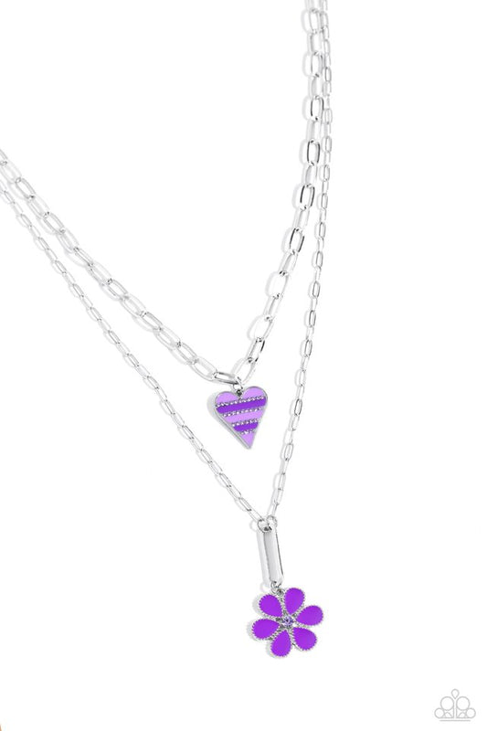 Childhood Charms - Purple - Paparazzi Necklace Image