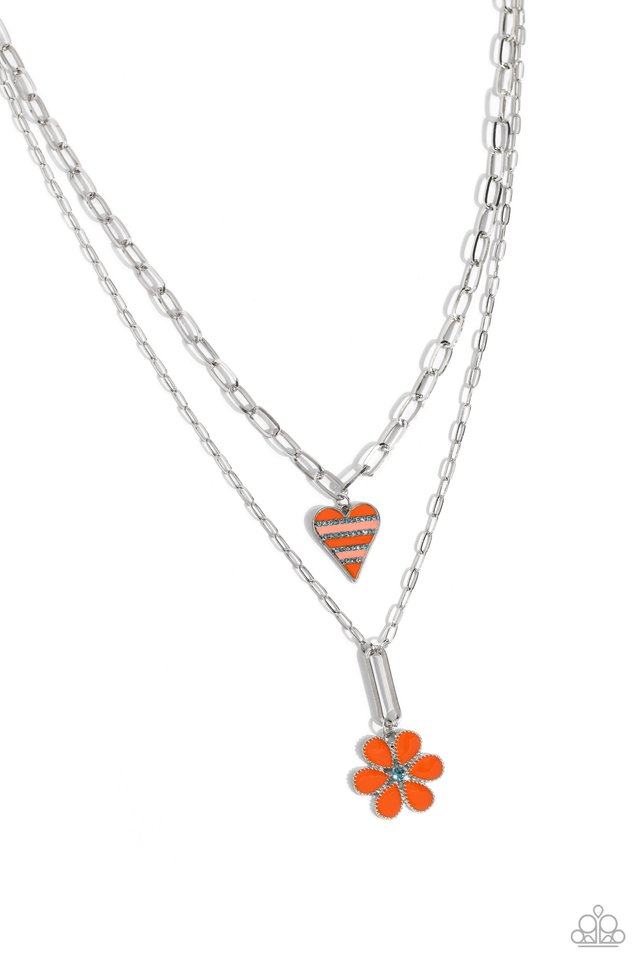 Childhood Charms - Orange - Paparazzi Necklace Image