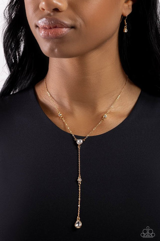 Lavish Lariat - Gold - Paparazzi Necklace Image