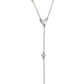 Lavish Lariat - White - Paparazzi Necklace Image