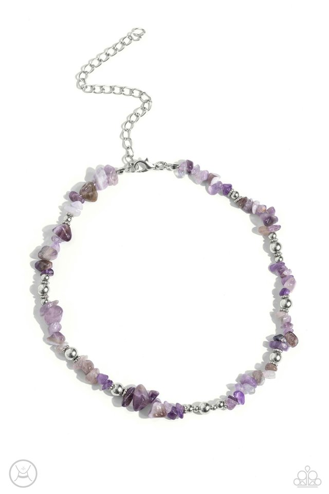 Carved Confidence - Purple - Paparazzi Necklace Image