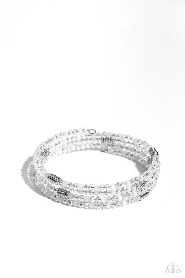 Dreamy Debut - White - Paparazzi Bracelet Image