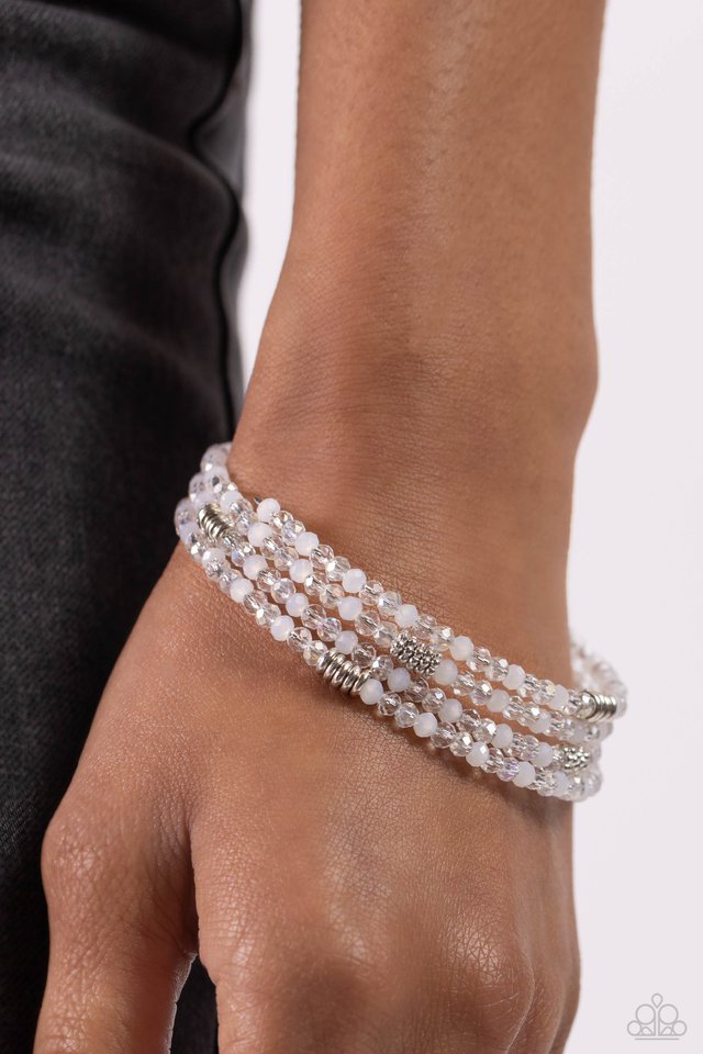 Dreamy Debut - White - Paparazzi Bracelet Image