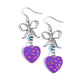 BOW Away Zone - Purple - Paparazzi Earring Image