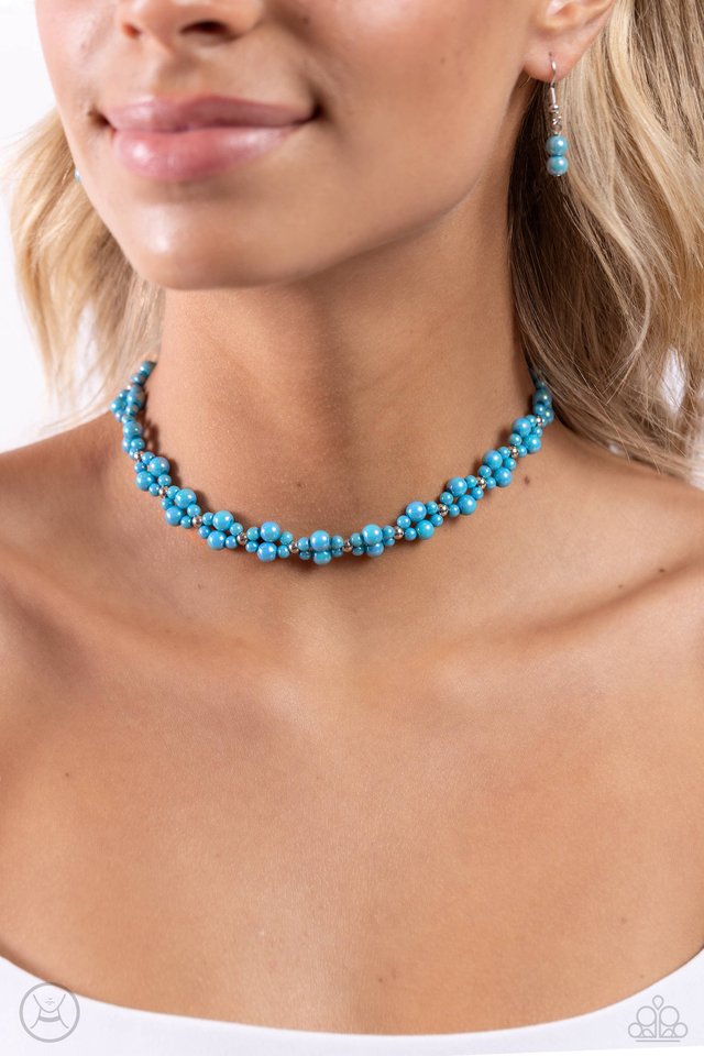 Dreamy Duchess - Blue - Paparazzi Necklace Image