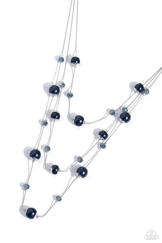 Glistening Gamut - Blue - Paparazzi Necklace Image
