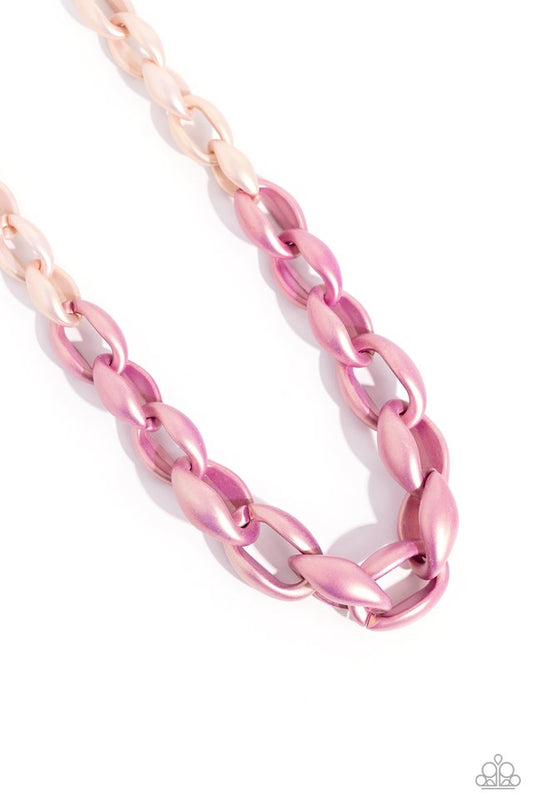 Statement Season - Pink - Paparazzi Necklace Image