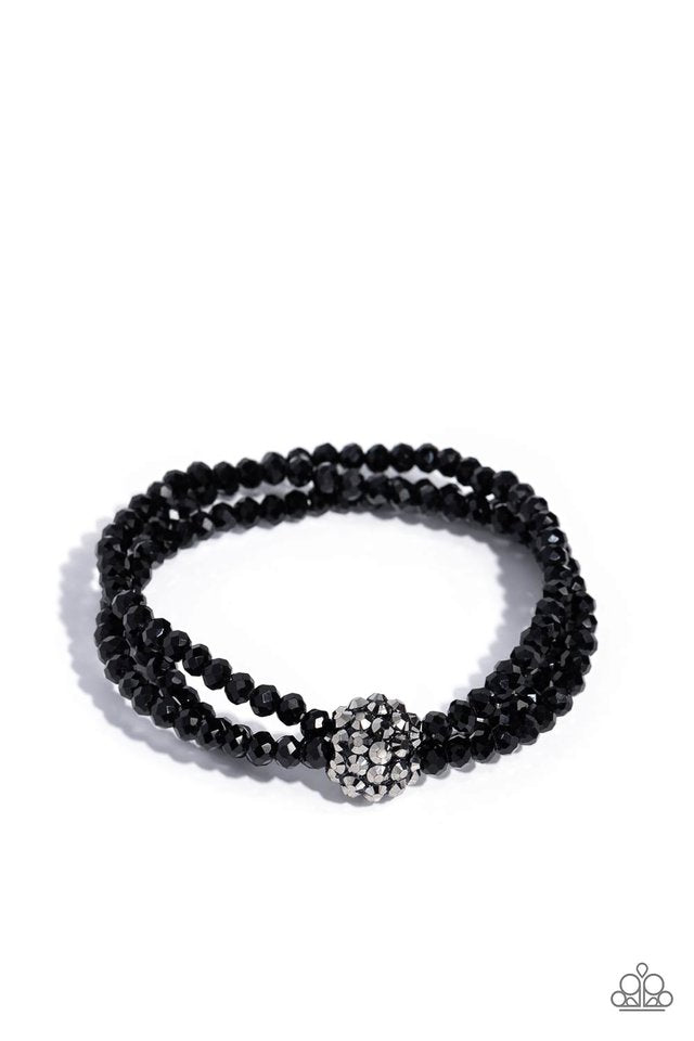 Twisted Theme - Black - Paparazzi Bracelet Image