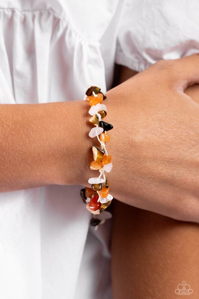 Knotted Kingdom - Orange - Paparazzi Bracelet Image