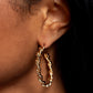 Braided Bravado - Gold - Paparazzi Earring Image
