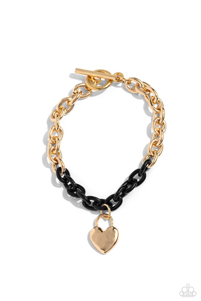 Locked and Loved - Black - Paparazzi Bracelet Image