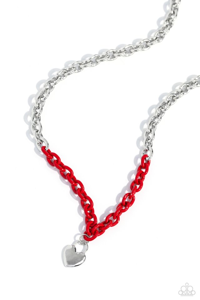 Paparazzi Necklace ~ Locked Down - Red – Paparazzi Jewelry | Online ...