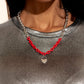 Locked Down - Red - Paparazzi Necklace Image